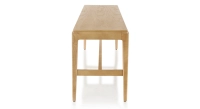 Banc design bois teinte naturelle assise bois L120 cm