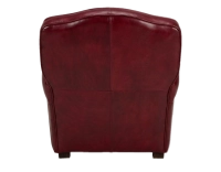 Fauteuil club cuir rouge carmin