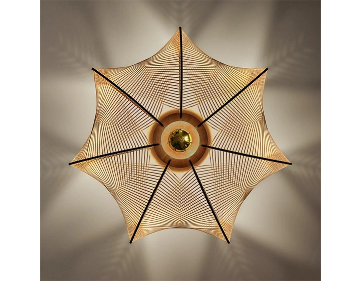 Large model twist weave cotton thread wall light