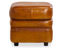 Pouf cuir cognac