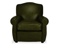 Fauteuil club cuir vert olive