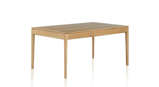 Mesa de comedor para 8 personas de roble tinte natural tablero de madera 180x100 cm