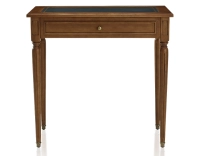 Bureau ancien style Louis XVI plateau cuir vert L80 cm