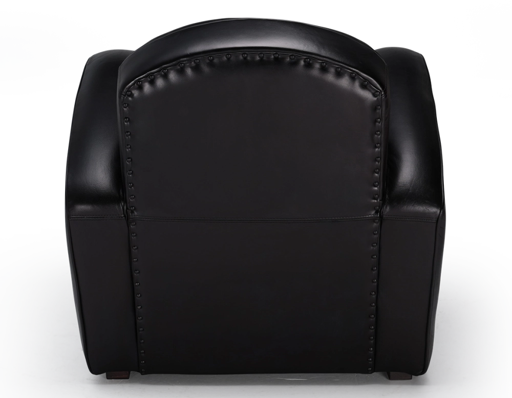 Fauteuil club cuir noir
