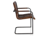 Fauteuil de bureau cuir marron soutenu