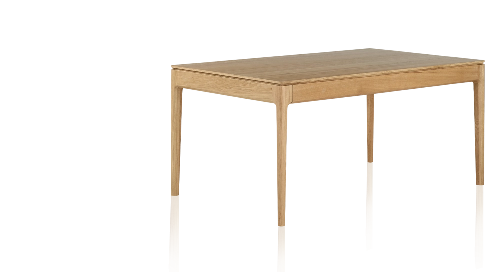 Table extensible en chêne 6 à 10 personnes avec plateau et allonges bois teinte naturelle 140x90 cm