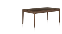 Mesa extensible de roble de 8 a 12 comensales con tablero y extensiones de madera en tono marrón oscuro 180x100 cm