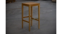 Tabouret de bar design H80 cm bois teinte naturelle assise bois