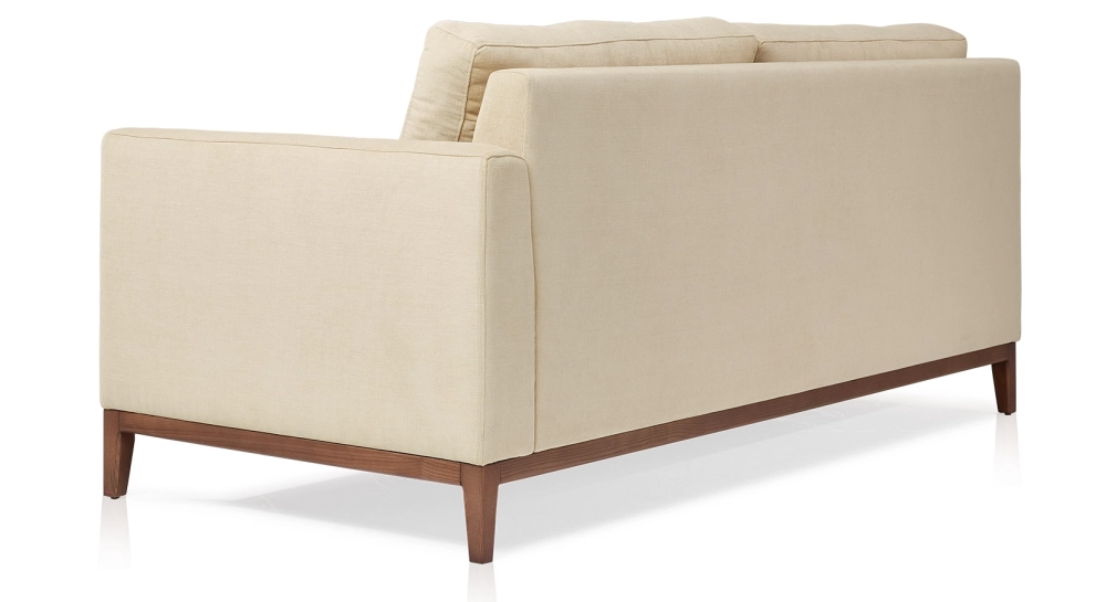 3 seater designer sofa cream fabric