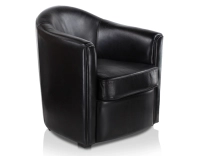 Fauteuil club cuir noir