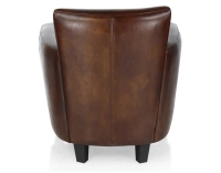 Fauteuil club cuir marron soutenu