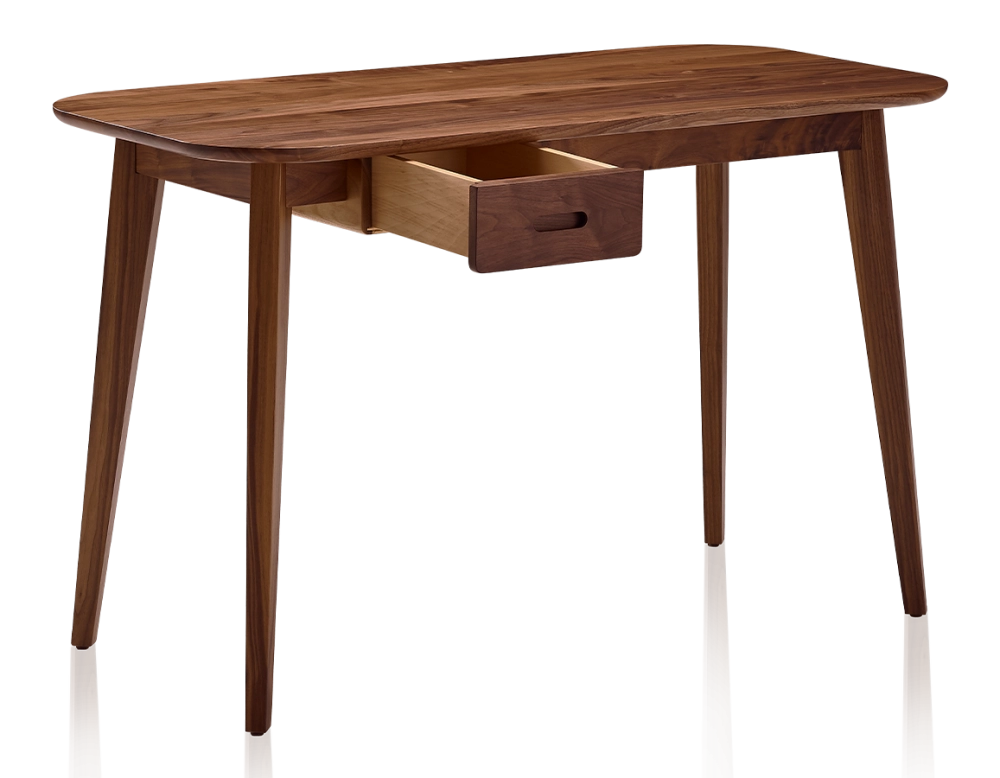 Escritorio escandinavo de nogal teinte naturelle L120 cm