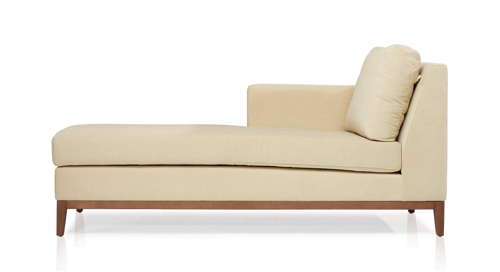 Méridienne gauche tissu crème