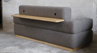 Canapé design tissu chiné brun