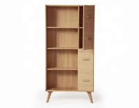 Bibliothèque en chêne bois teinte naturelle