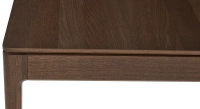 Mesa extensible de roble de 8 a 12 comensales con tablero y extensiones de madera en tono marrón oscuro 180x100 cm