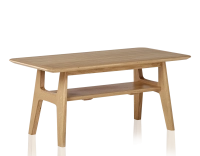 Table basse rectangulaire en chêne teinte naturelle 100x50 cm 100x50 cm