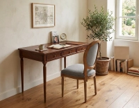 Antique Louis XVI style desk wood top L130 cm