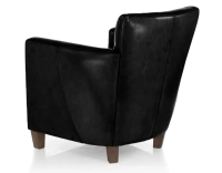 Fauteuil club cuir noir