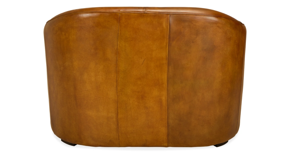 2 seater leather club sofa cognac