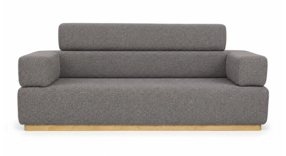 Canapé design tissu chiné brun