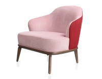 Fauteuil design tissu vieux rose et bordeaux 210x90 cm