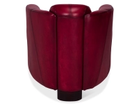 Sillón club de piel rojo carmín
