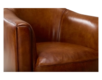 Fauteuil club cuir marron clair