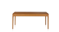 Table extensible en chêne 8 à 12 personnes avec plateau et allonges bois teinte merisier 180x100 cm