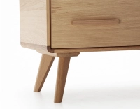 Commode 3 tiroirs en chêne bois teinte naturelle