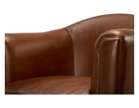 Leather club armchair vintage brown