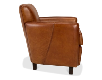 Leather club armchair light brown