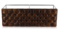 Banco Chesterfield de piel marrón intenso