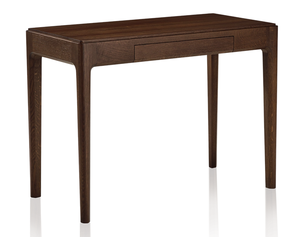 Oak design desk dark brown tint L100 cm