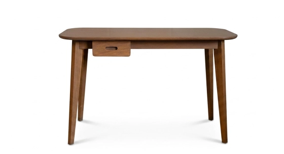 Bureau scandinave en chêne teinte noyer L120 cm