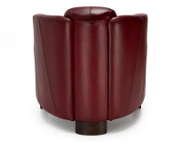 Fauteuil club cuir rouge carmin