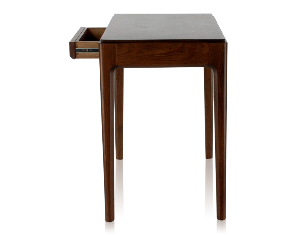 Bureau design en chêne teinte marron foncé L80 cm
