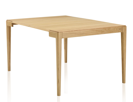 Console extensible en chêne avec 2 allonges teinte naturelle 120x50 cm