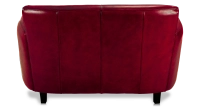 Canapé club cuir 2 places rouge carmin