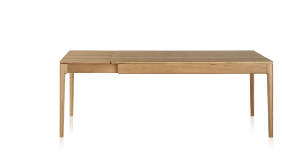 Table extensible en chêne 6 à 10 personnes avec plateau et allonges bois teinte naturelle 160x100 cm