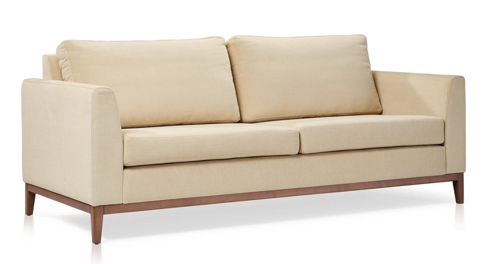 3 seater designer sofa cream fabric