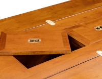 Table basse marine pliante bois teinte merisier