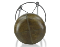 Tabouret de bar vintage cuir vert olive