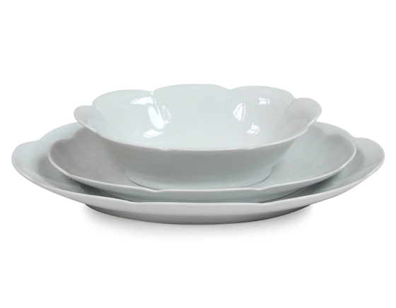 Assiette creuse blanche porcelaine de Limoges lot de 6
