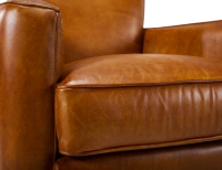 Leather club armchair cognac