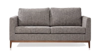 Canapé design 2,5 places tissu chiné marron