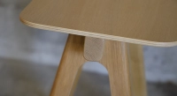 Tabouret de bar en chêne H60 cm bois teinte naturelle