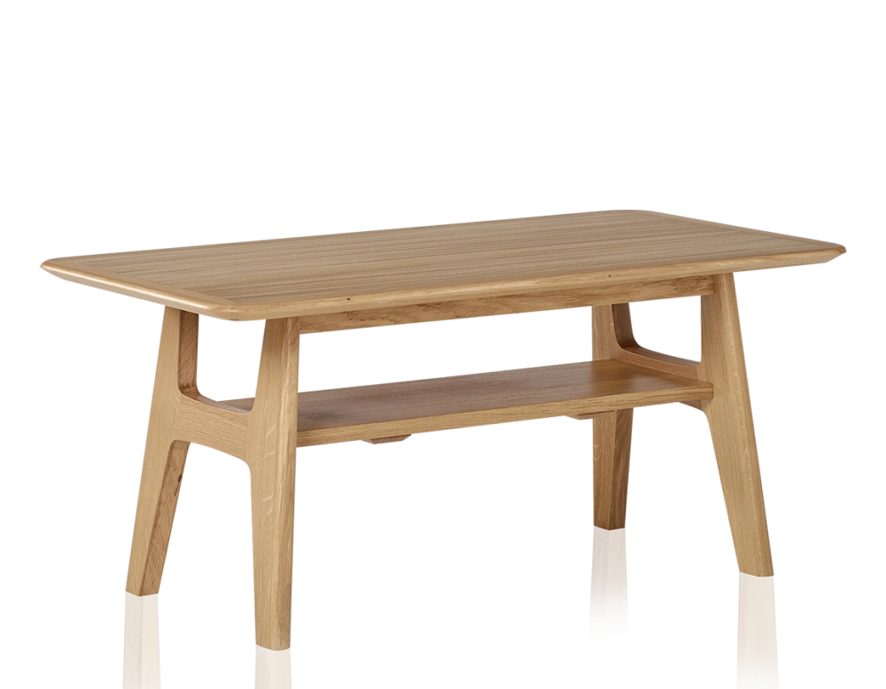 Table basse rectangulaire en chêne teinte naturelle 100x50 cm 100x50 cm