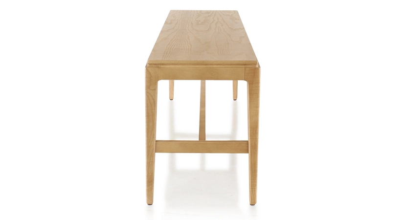 Banc design bois teinte naturelle assise bois L160 cm