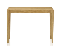 Console extensible en chêne avec 2 allonges teinte naturelle 100x50 cm